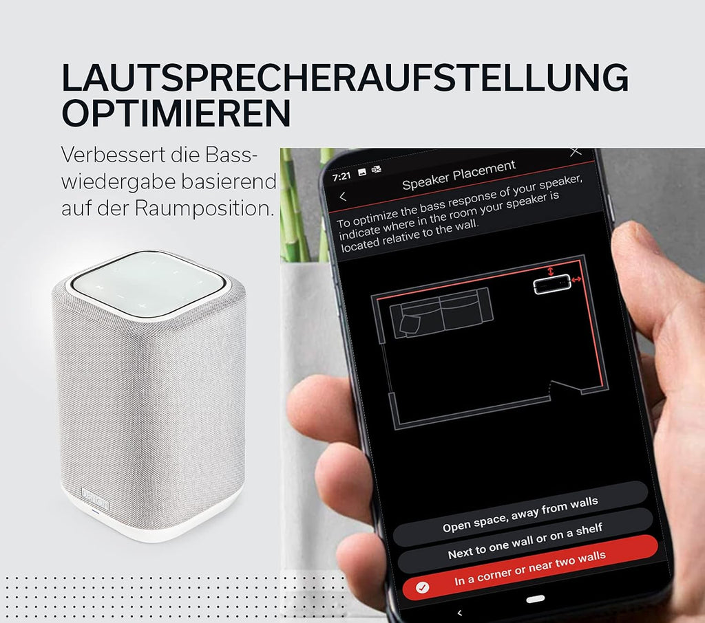 Denon Home 150 Multiroom-Lautsprecher, HiFi Lautsprecher mit HEOS Built-in, Alexa integriert, WLAN, Bluetooth, USB, AirPlay 2, Hi-Res Audio, schwarz