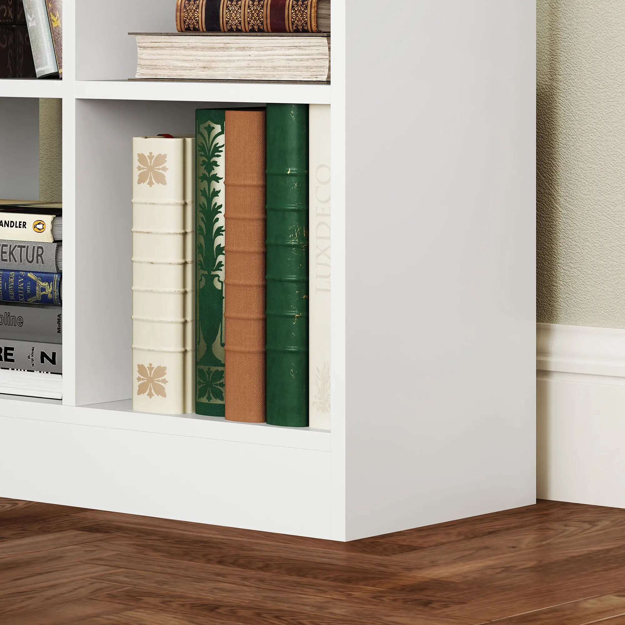 HOMCOM Bücherregal mit Schublade viel Stauraum Weiß