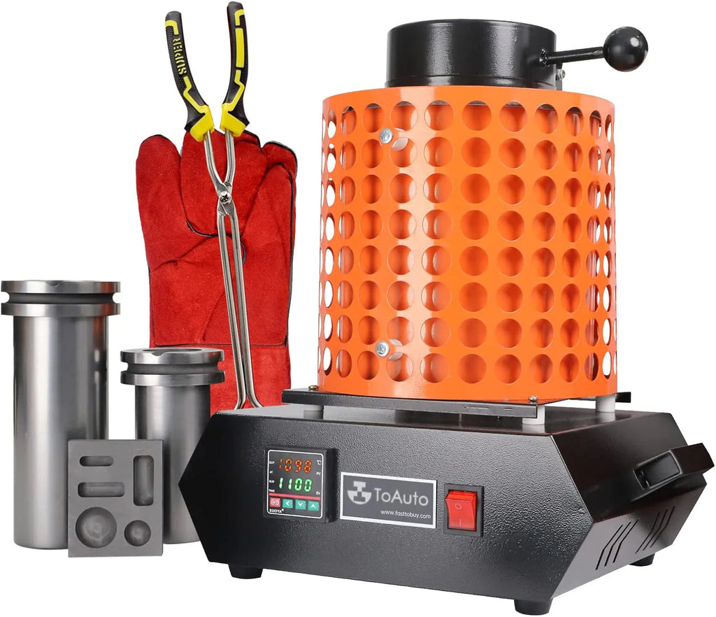 TOAUTO Gold Melting Furnace TGF3000-V1.1, 1+3KG, 1400W, 2100��F