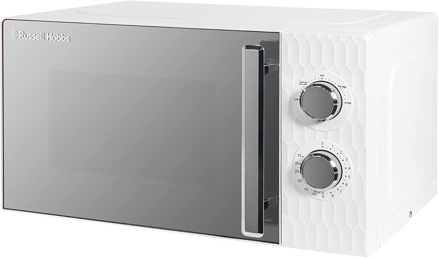 Russell Hobbs Honeycomb RHMM715G 17 Liter 700 W Grau Solo manuelle Mikrowelle mit 5 Leistungsstufen, integrierter Timer und Auftaufunktion