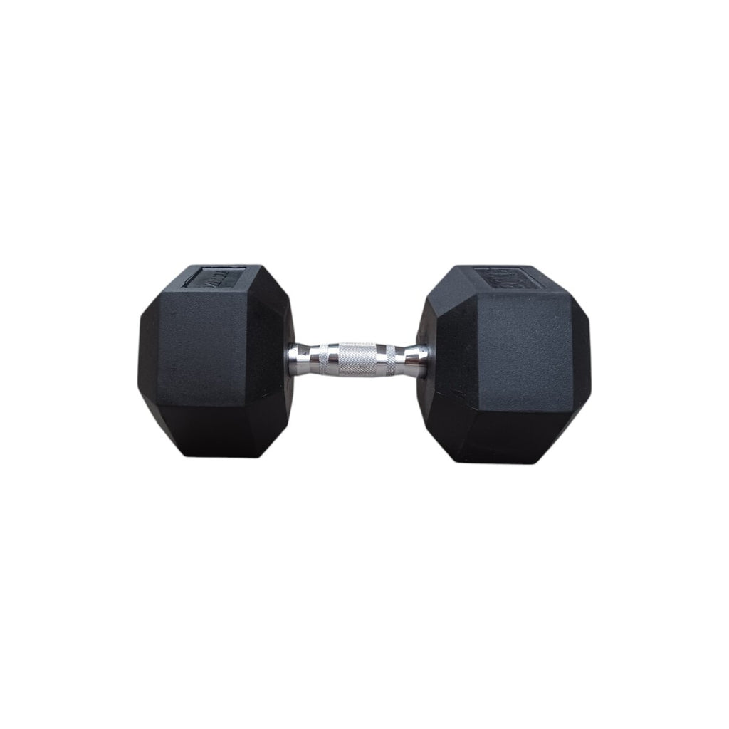POWRX Hexagon-Kurzhantel, gummiert, 1x 30 kg - B-Ware sehr gut