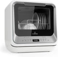 Klarstein  ia Mini Geschirrspüler, Spülmaschine mit Platz für 2 Maßgedecke, 6 Programme, 5 L Wasser benötigt, LED-Display, Touch, Tischgeschirrspüler inkl. Zubehör, schwarz