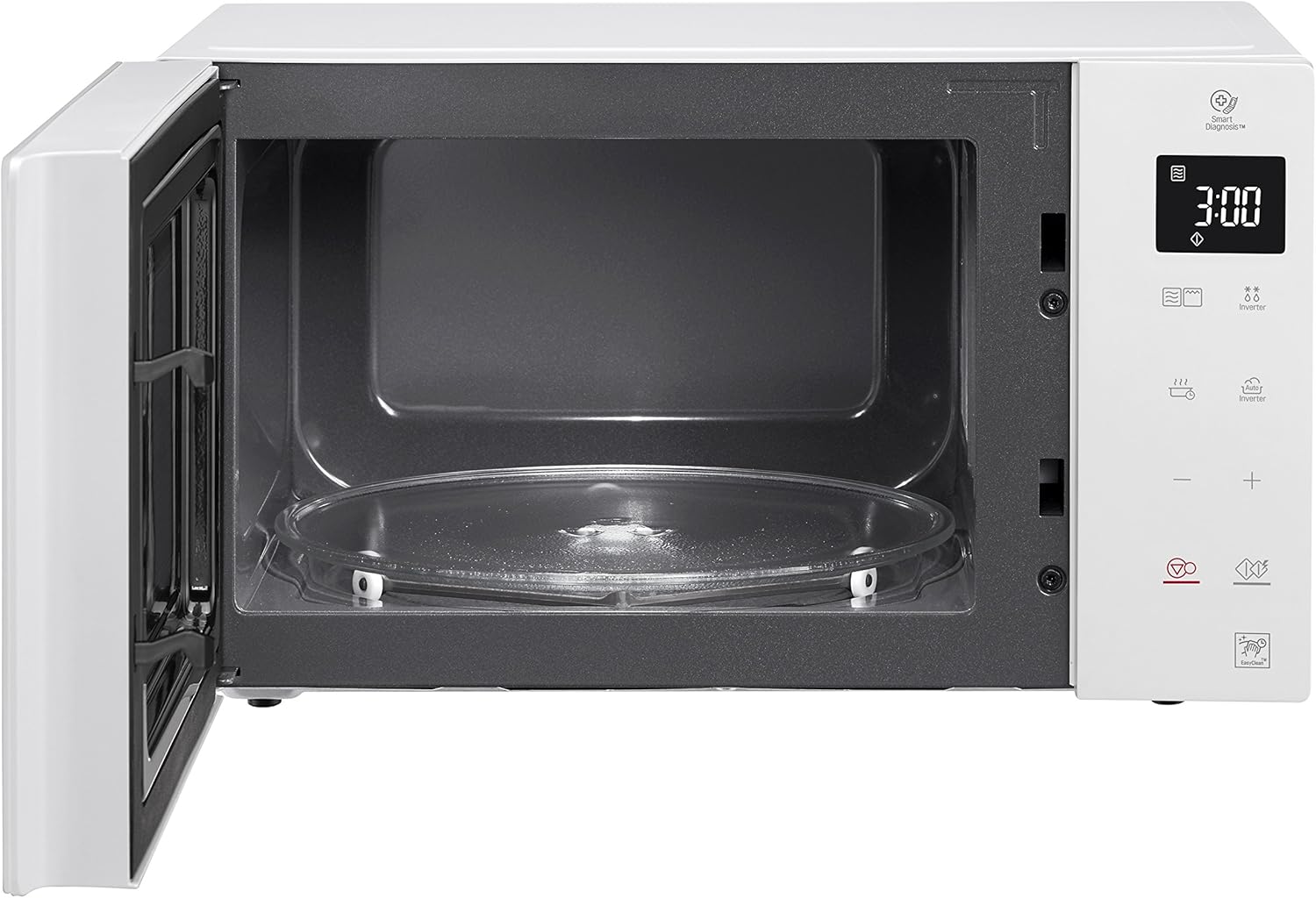 LG MH6535GIS Mikrowelle mit   Inverter Technologie & Quarz Grill, 25 Liter Kapazitt, 1000 W, Automatikprogramme, einstellbare Leistungsstufen für optimales Garen und EasyClean-Funktion, Schwarz