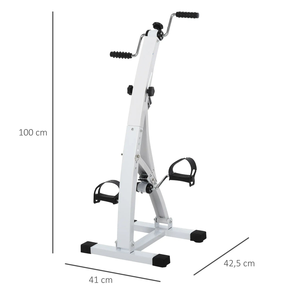 HOMCOM Bewegungstrainer Heimtrainer für Senioren LCD-Display Weiß