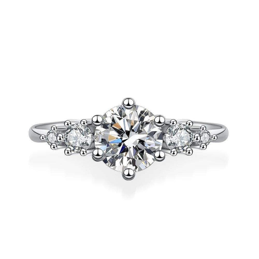 1CT Moissanite Engagement Ring