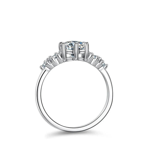1CT Moissanite Engagement Ring