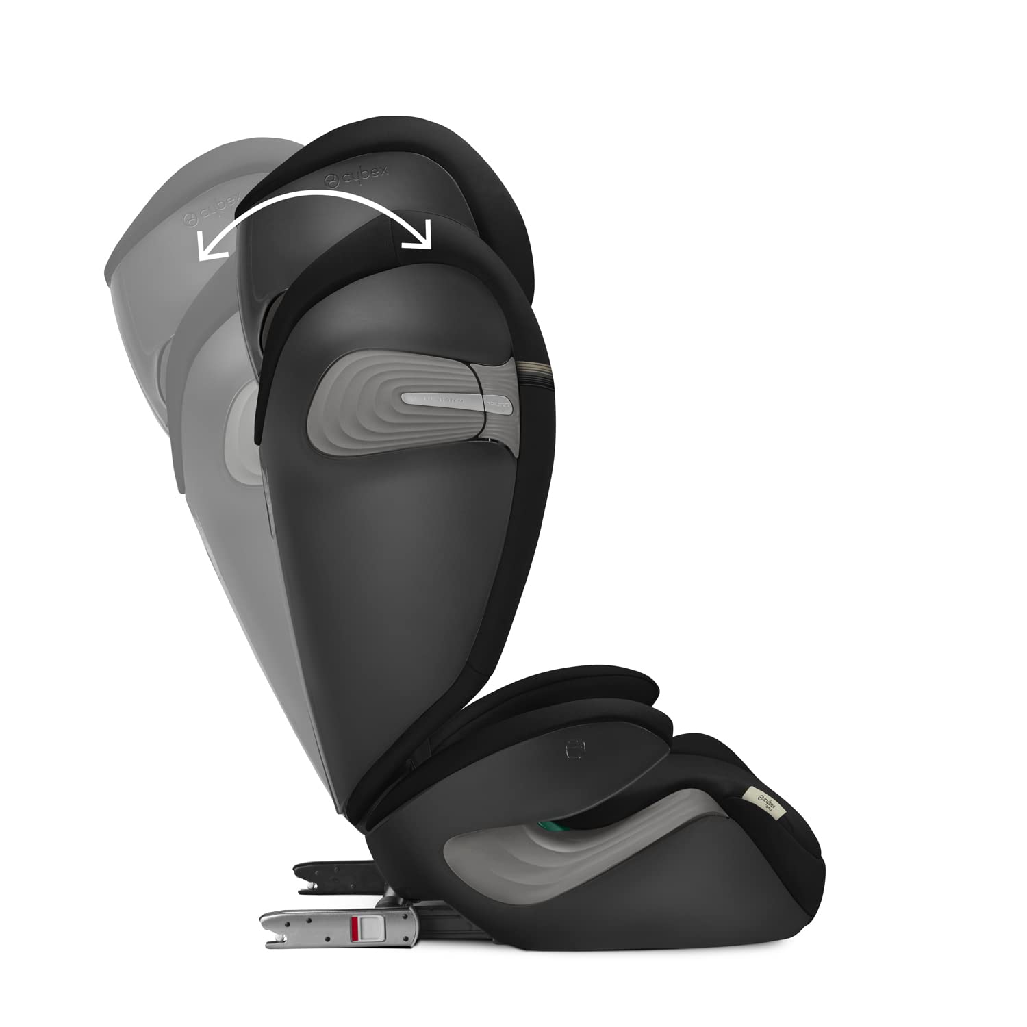 CYBEX Gold Kindersitz Solution S2 i-Fix, Für Autos mit und ohne ISOFIX, 100 - 150 cm, Ab ca. 3 bis 12 Jahre (15 - 50 kg), Lava Grey