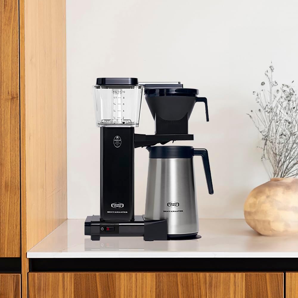 Moccamaster KBGT, Filterkaffeemaschine mit Thermoskanne, Filterkaffeemaschine, Off-White, 1.25L