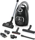 Bosch Staubsauger mit Beutel Serie 8 BGB75X494, Bodenstaubsauger, ideal für Allergiker, Hygiene-Filter, Bodendüse für Parkett, Teppich, Fliesen, langes Kabel, leise, 650 W, blau