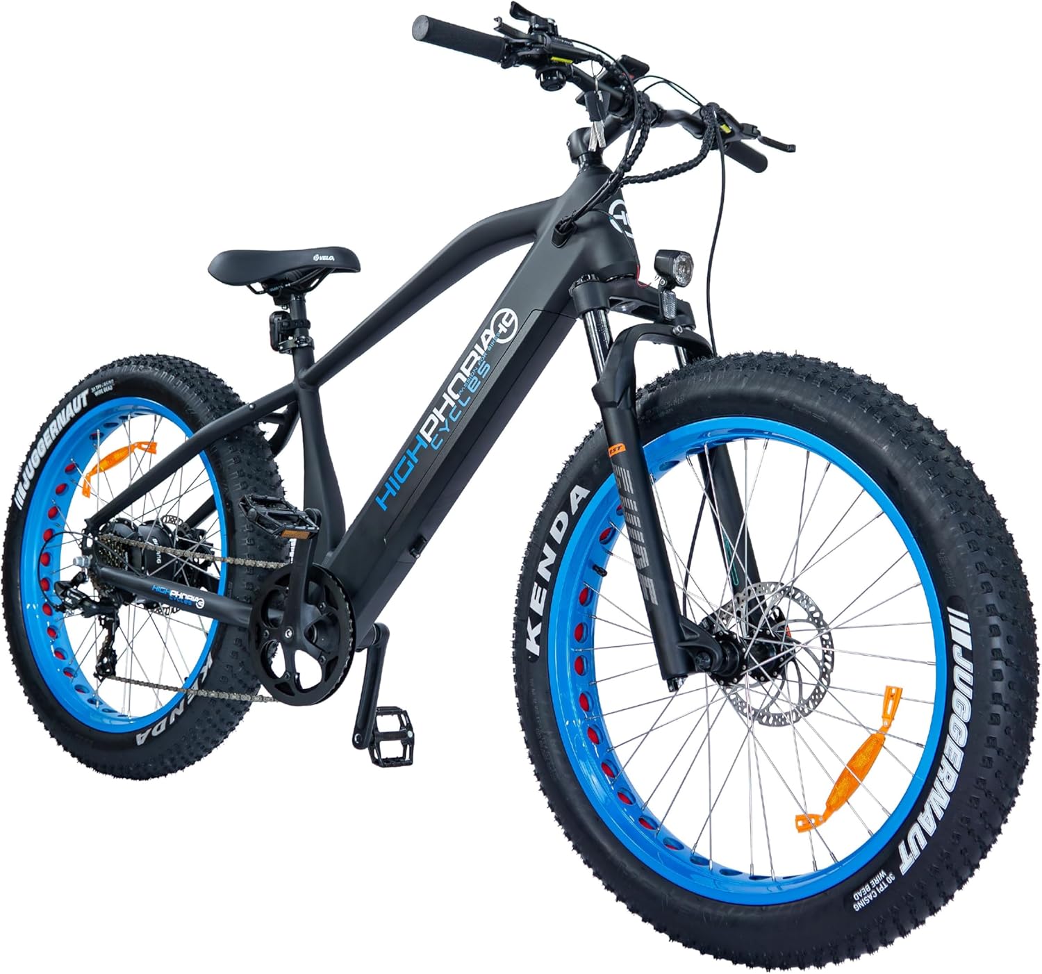 Highphoria Elektrofahrrad Erwachsene, 250W 25 km/h E-Bike mit Batterie, Starker Motor, Kettenschaltung, E-Mountainbike mit Hydraulische Federgabel Pedelec für Damen & Herren
