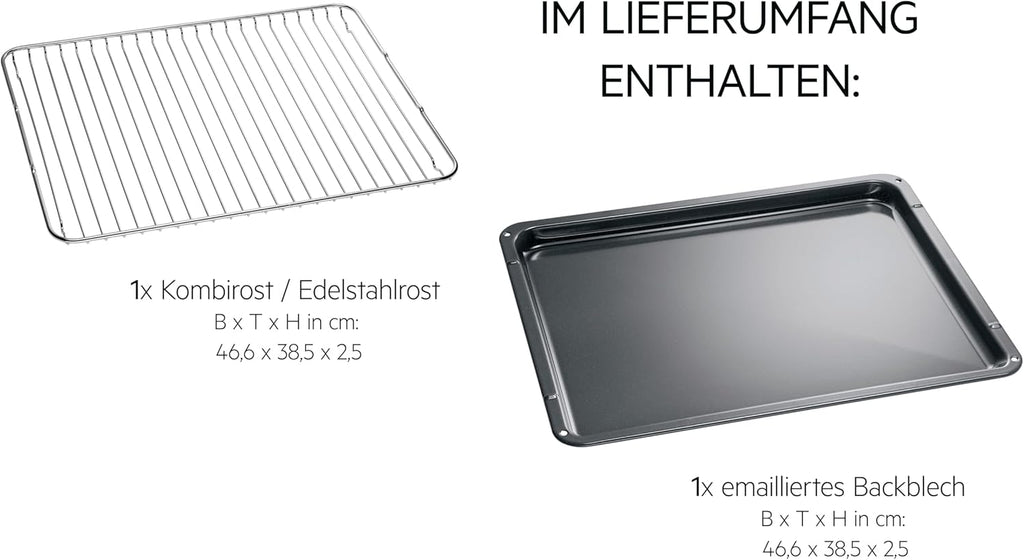 AEG Einbaubackofen – Serie 5 Ringheißluft: Gleichmäßige Garergebnisse auf 3 Ebenen – Pyrolyse Selbstreinigung – 25 Automatikprogramme – LED-Touchdisplay – Schnellaufheizung – Schwarz – BPE53516AB