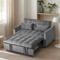 Modern Velvet Futon Loveseat with Reclining Backrest & Pockets, Seats 2 �?Dark Gray / Light Gray / Blue / Black