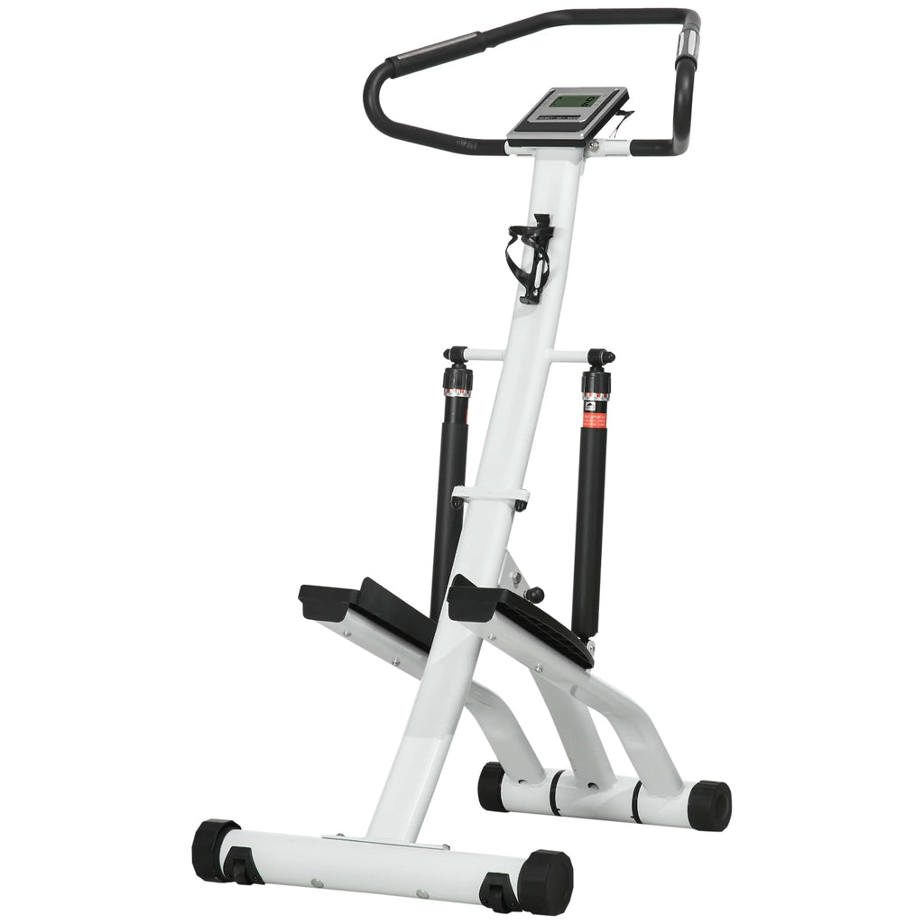 SPORTNOW Stepper mit Handgriff 12 Widerstandsstufen Monitor-Anzeige