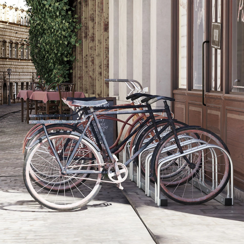 HOMCOM Fahrradständer Mehrfachständer 5 Fahrräder erweiterbar