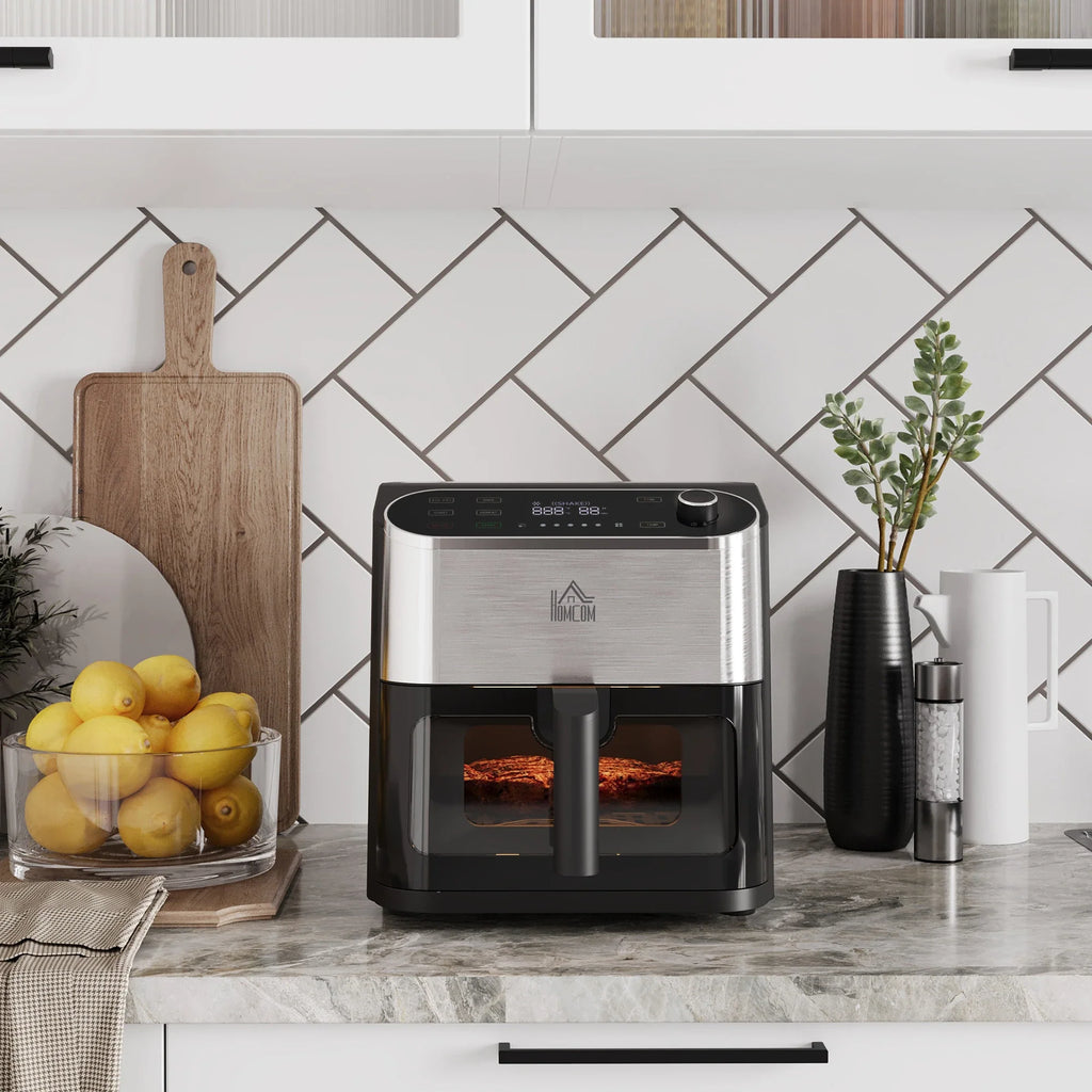 HOMCOM Heißluftfritteuse Airfryer fettarm schnelles Garen