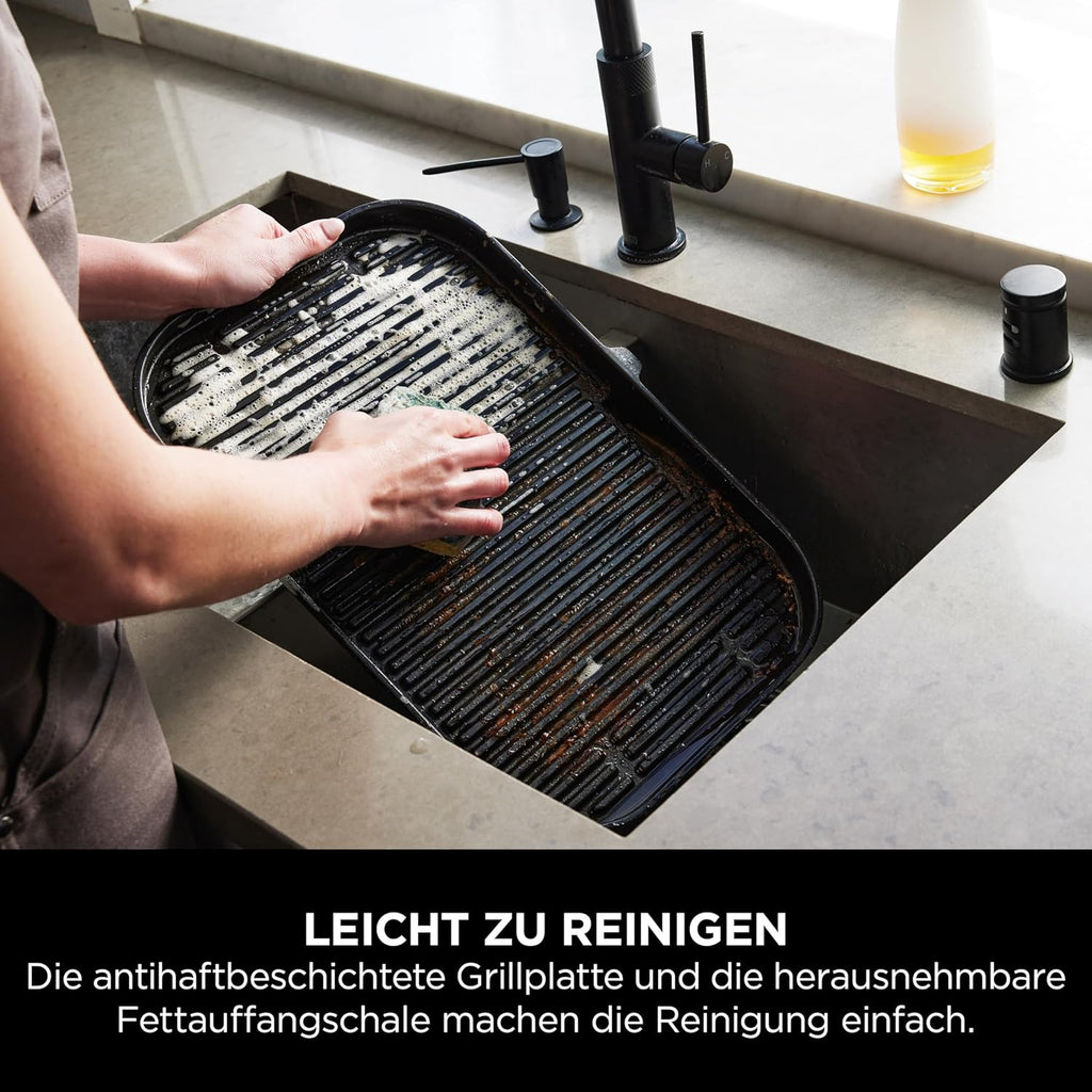 Ninja Woodfire Electric BBQ Grill & Smoker & Air Fryer, 7-in-1 Outdoor BBQ Grill, Air Fry, Smoke, Roast, Bake and more, Weather Resistant, Non-Stick, Portable, Electric, Grey/Black OG701EU