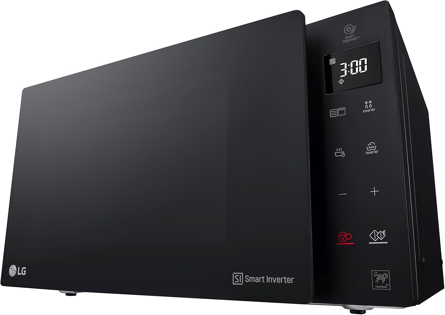 LG MH6535GIS Mikrowelle mit Inverter Technologie & Quarz Grill, 25 Liter Kapazitt, 1000 W, Automatikprogramme, einstellbare Leistungsstufen für optimales Garen und EasyClean-Funktion, Schwarz