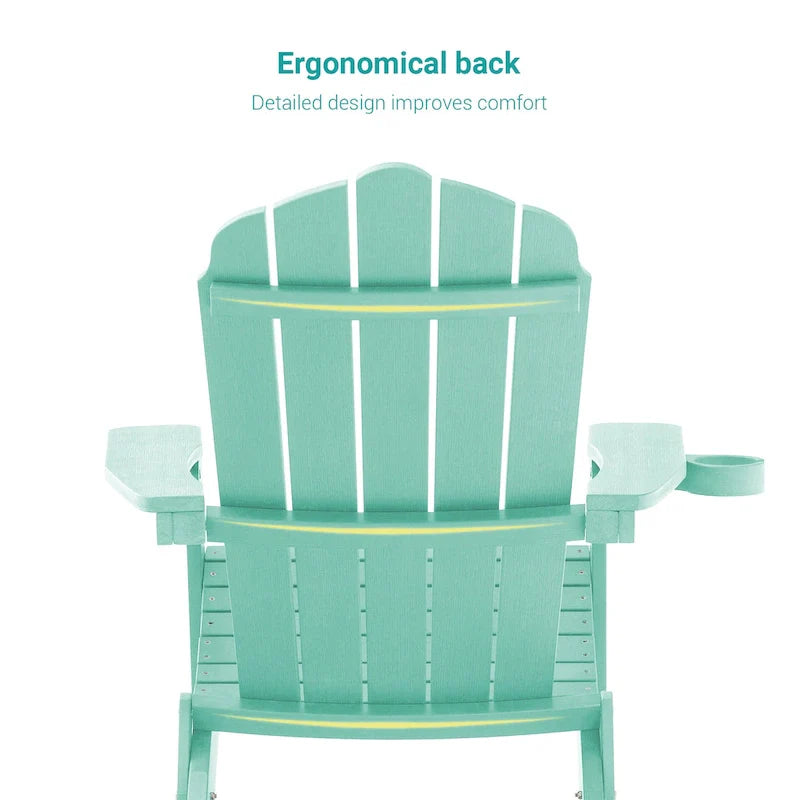 Bonosuki Set of 2 Folding Adirondack Chair Patio Fire Pit Chair