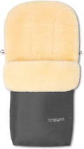 Hofbrucker Lammfell-Fußsack Putzi Kinderwagen, Buggy/Winterfußsack wind- & wasserabweisend/Warmer Fußsack Oberteil abnehmbar/echtes Lammfell/Made in Germany