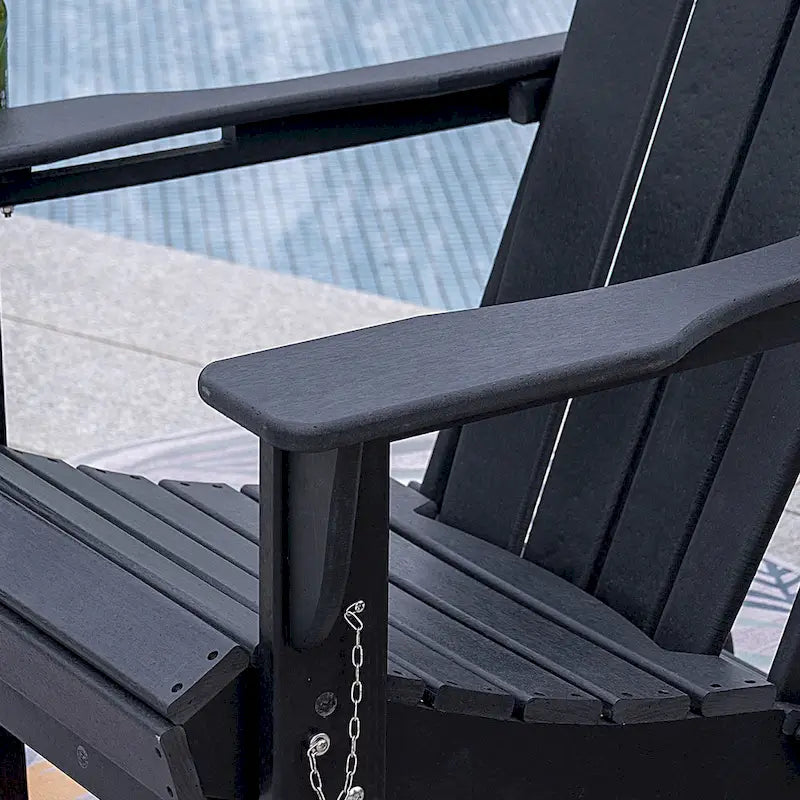 Outdoor Folding Adirondack Chair Patio Chair with Cup Holder