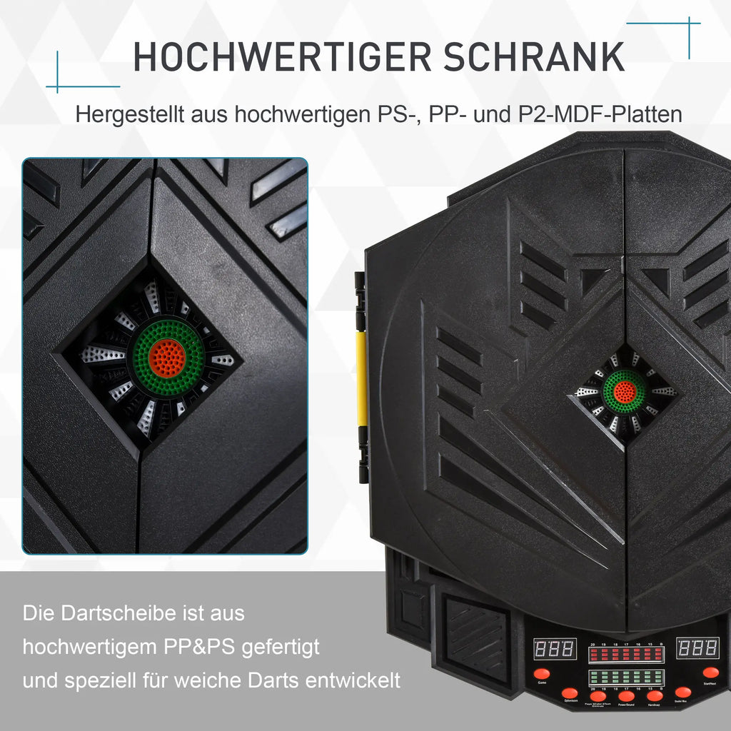 HOMCOM elektronische Dartscheibe Dartboard 27 Spiele 8 Spieler