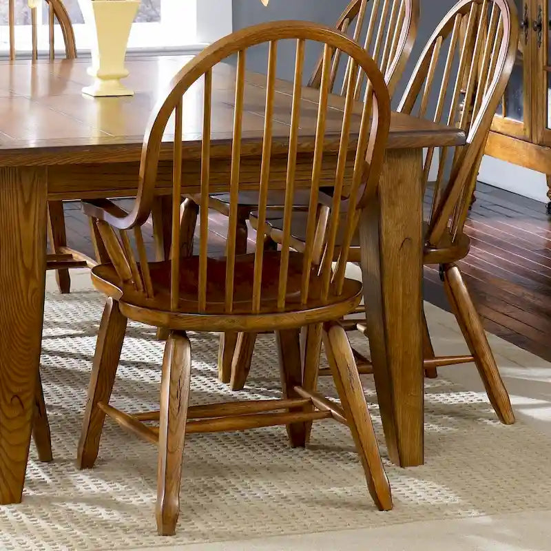 Treasures Rustic Oak Bow-back Armchair