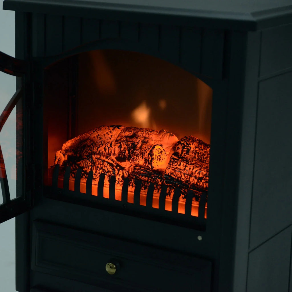 HOMCOM Elektrokamin Kaminofen rustikales Design Feueranimation