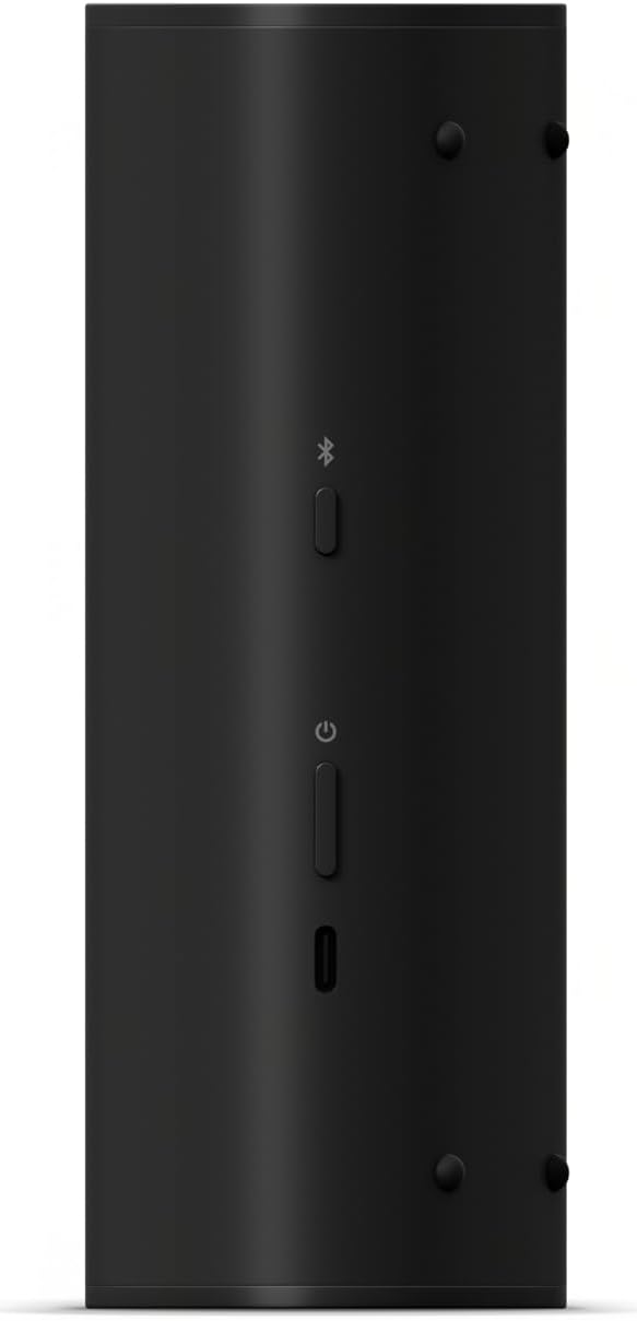 Sonos Roam 2 | Leichter, mobiler und wasserdichter Speaker mit Bluetooth, WLAN, mindestens 10 Stunden Akkulaufzeit und Voice Control für drinnen und draußen - Weiß