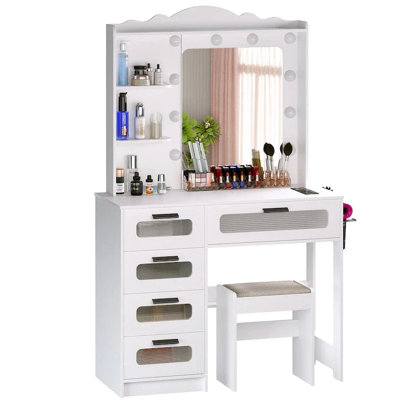 Makeup Vanity with 3 Lighting Colors