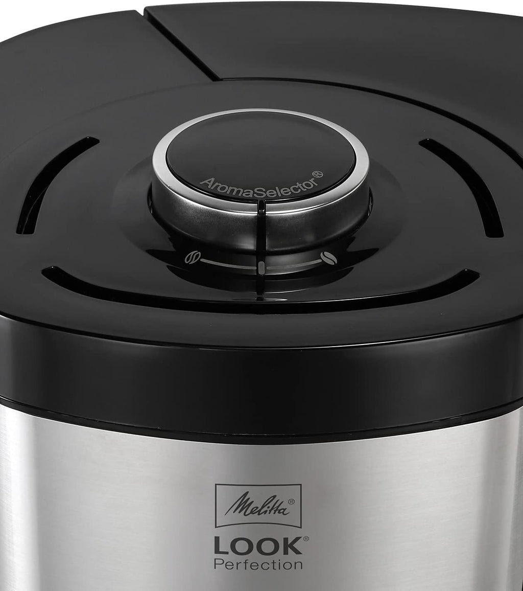 Melitta Look Perfection - Filterkaffeemaschine - mit Thermokanne - Tropfstopp - 10 Tassen - Schwarz (1025-16)