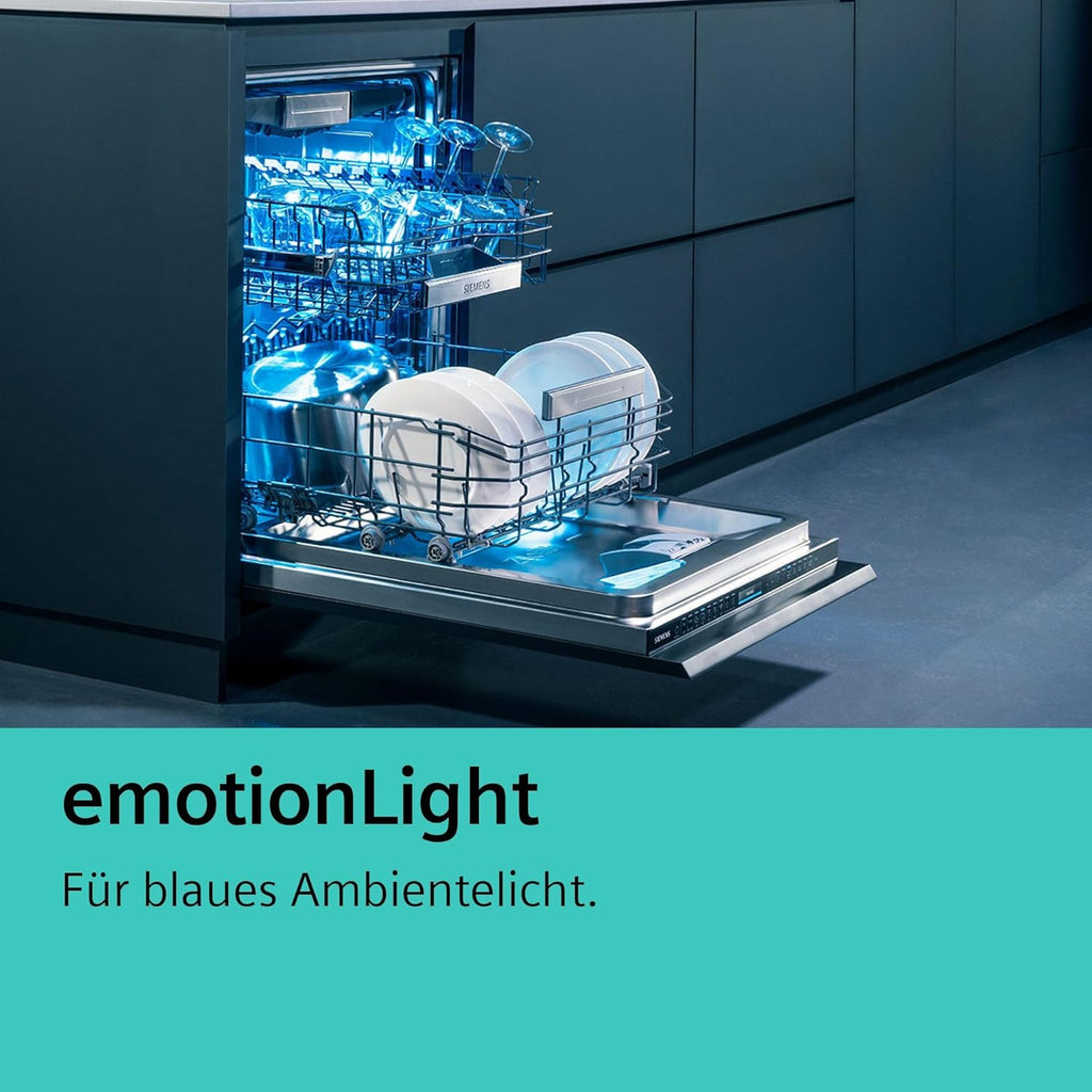 Siemens SN43ES14VE, iQ300 Smarter Geschirrspüler, Unterbau-Spülmaschine mit Besteckschublade, 60 cm, automatische Türöffnung dank autoOpen dry, besonders leise mit iQdrive-Motor, aquaStop, Edelstahl
