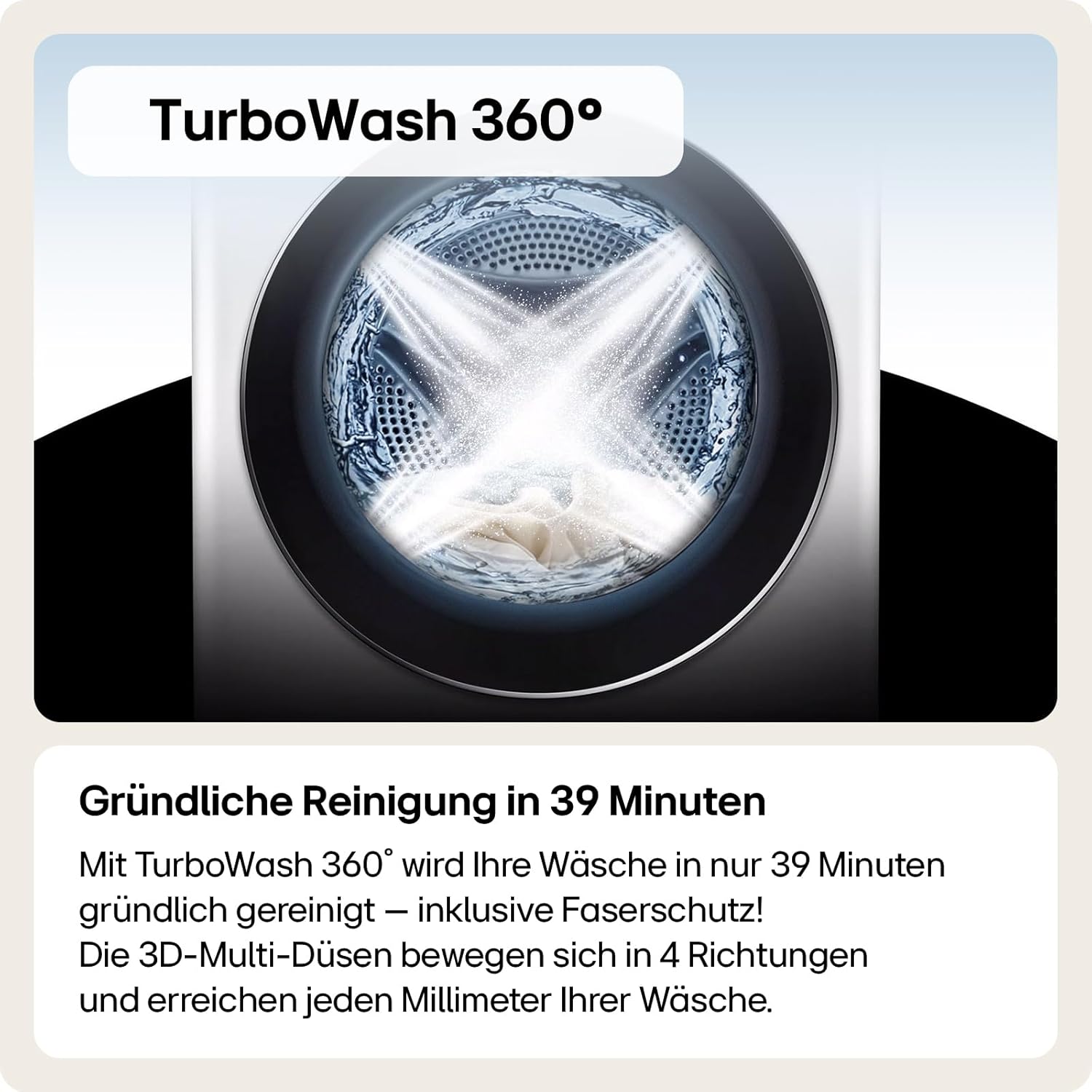 LG F4WV7080, Klasse A, Frontlader-Waschmaschine 8 kg, 1400 U/Min, AI Direct Drive, Wi-Fi, Tiefenreinigung mit Dampf, Große Kapazität, TRIPLE A, Außentür aus Sicherheitsglas, 62 x 60 x 85 cm ꟷ Weiß
