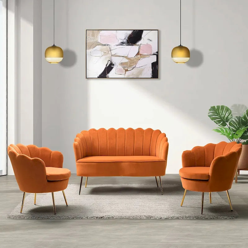 Xabier 52 in. 3 Piece Living Room Set by HULALA HOME