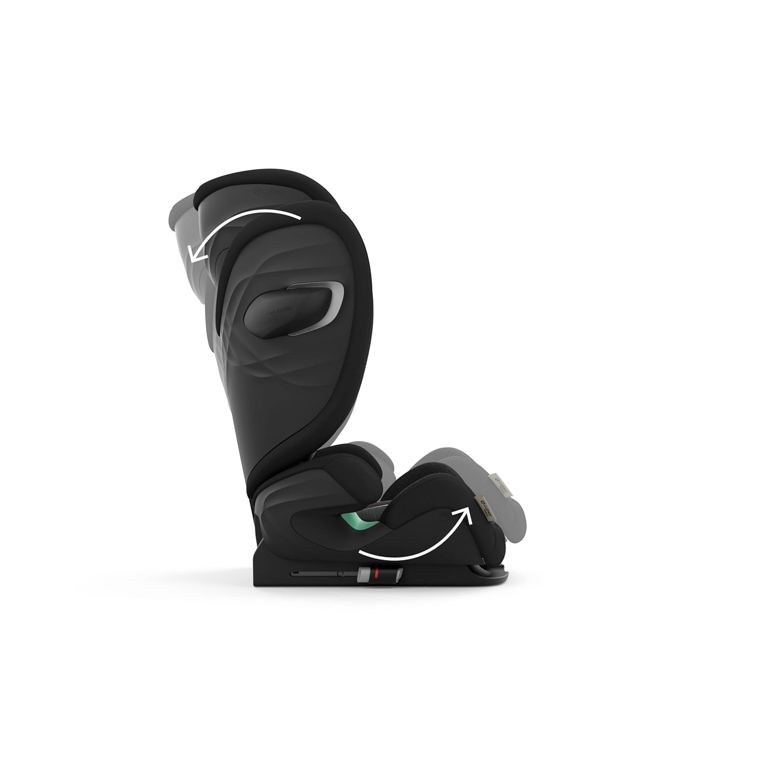 CYBEX Gold Kinder-Autositz Solution G i-Fix, Für Autos mit und ohne ISOFIX, Ab ca. 3 bis 12 Jahre (100 - 150 cm), Ab ca. 15 bis 50 kg, Lava Grey