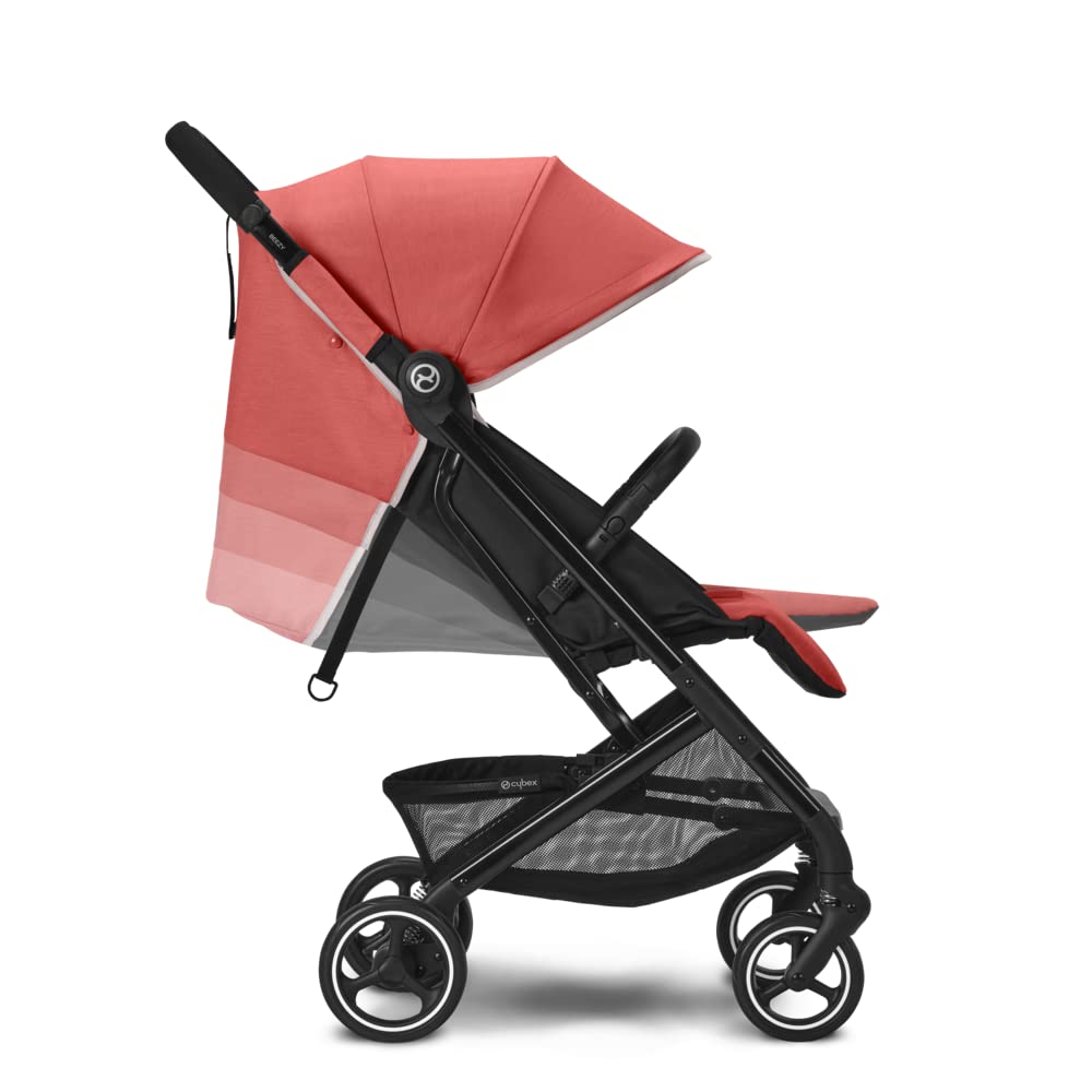 Cybex Gold Kinderwagen Beezy mit One-Pull Harness, Ab Geburt bis ca. 4 Jahre (max. 22 kg), Kompakt und ergonomisch, Almond Beige (Beige mit schwarzem Rahmen)