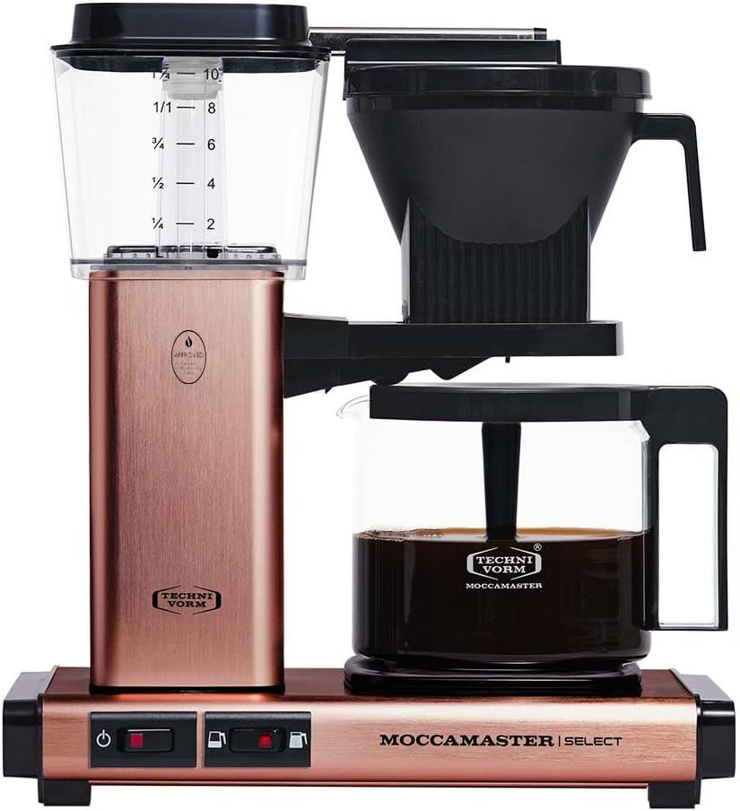 Moccamaster KBG Select, Kaffeemaschine, Retro Kaffeemaschine, Filterkaffee, Off-White, 1.25L