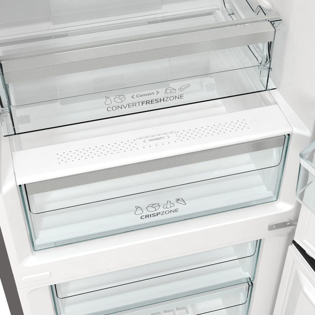 Gorenje N 619EAW4 Kühl-Gefrier-Kombination / LED Display / 186 cm / 300 l / NoFrostPLus / Gemüsefach mit Feuchteregler / FastFreeze / weiß
