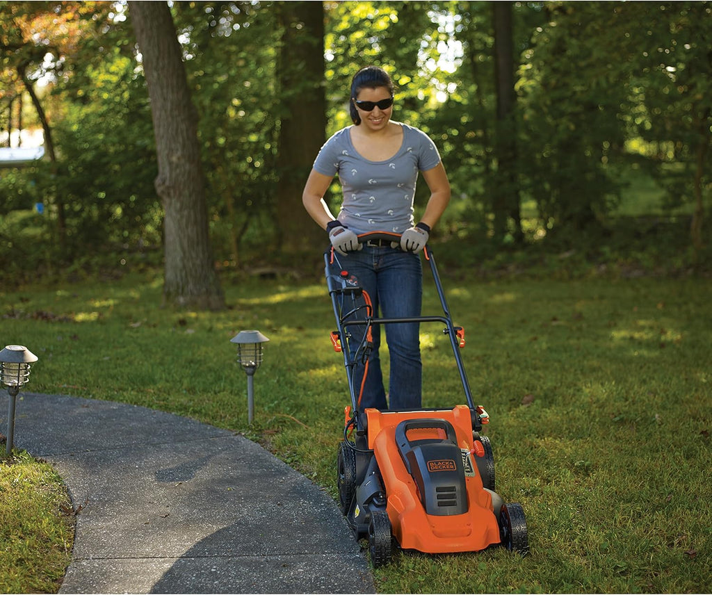 Black+Decker 2000 W 3-in-1 Elektro-Rasenmäher, 48 cm Schnittbreite, 50 L Grasfangbehälter, 1 Stück, LM2000