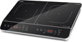 CASO Touch 3500 Induktionskochplatte doppelt mobil, Sicherheitsschalter, 60-240°C, 6 Stufen, Timer 180 Min., Tpfe bis 26 cm, 3500 Watt, Glaskeramik
