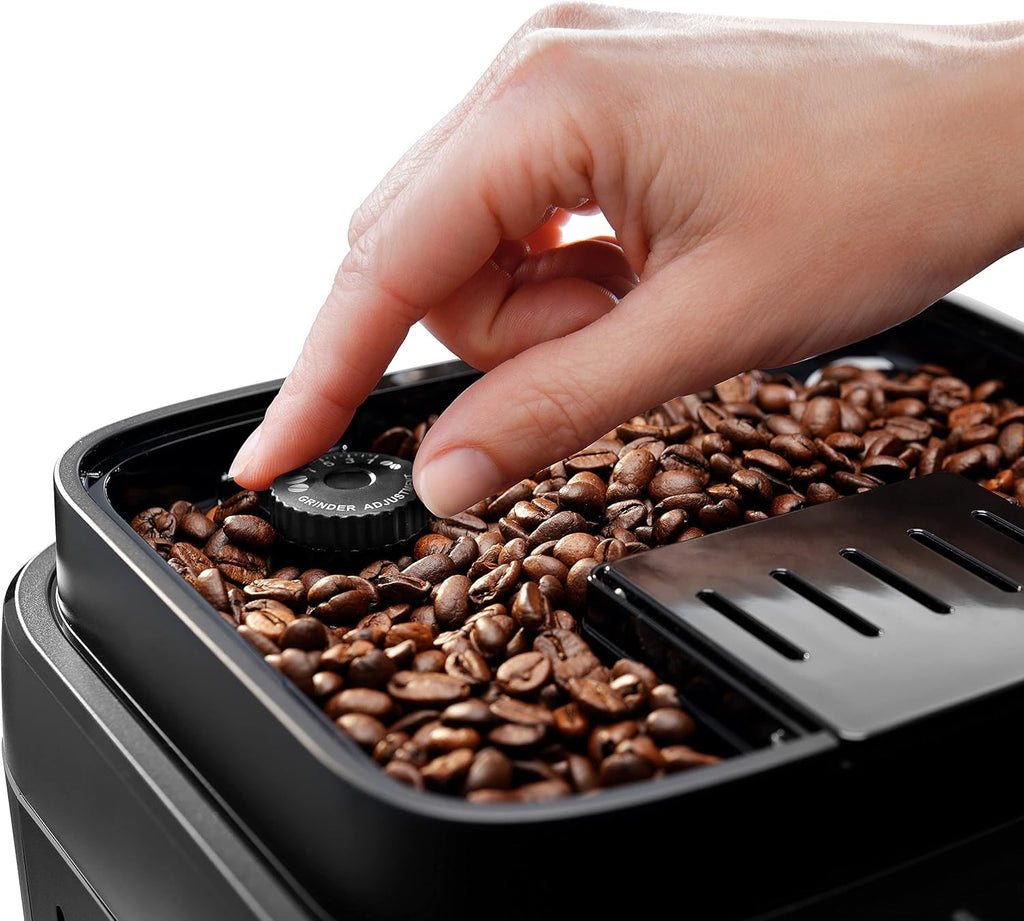 De'Longhi Magnifica Evo ECAM 292.81.B Kaffeevollautomat mit LatteCrema Milchsystem, 7 Direktwahltasten für Cappuccino, Espresso und weitere Kaffeespezialitäten, 2-Tassen-Funktion, Schwarz