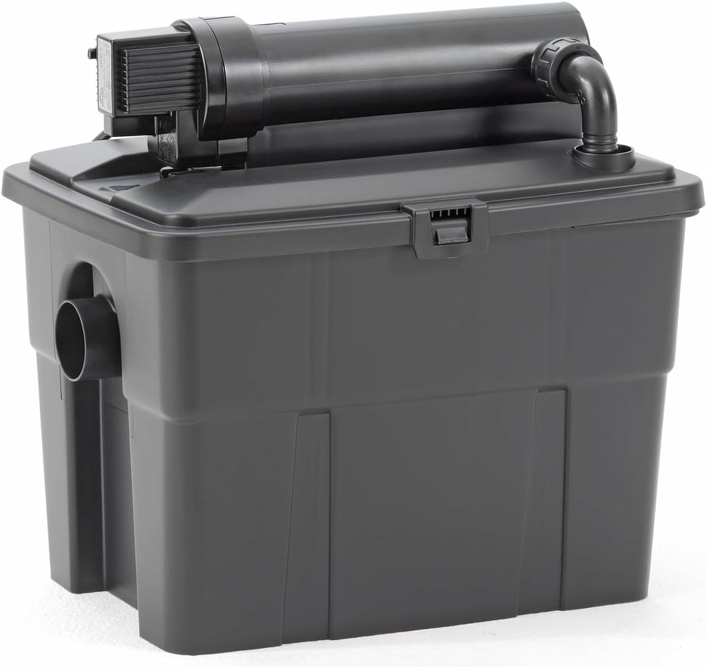 Pontec 50238 MultiClear Set 5000 - Komplettset aus Filterpumpe und Durchlauffilter , Durchlauffilterset, Mehrkammerfilter, Gartenteichfilter