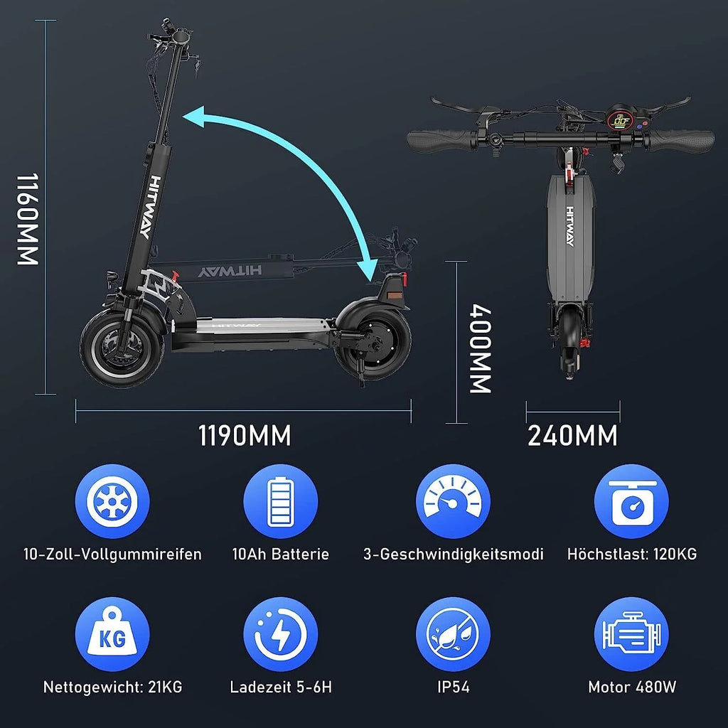 HITWAY H5-HB24ABE E-Scooter ohne Sitz – ABE zertifiziert