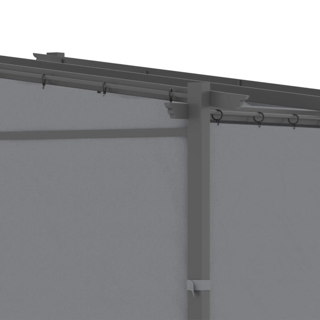 Outsunny Pergola mit ausziehbarem Dach Seilzugsystem