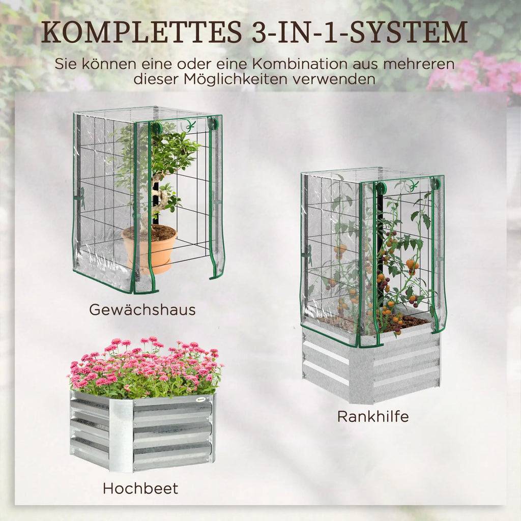HOMCOM Hochbeet Set Pflanzkasten für Garten & Balkon