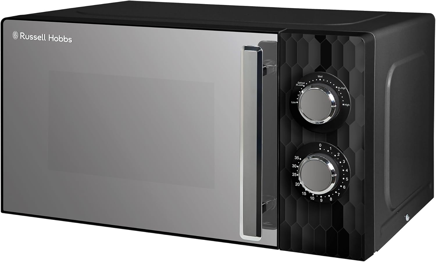 Russell Hobbs Honeycomb RHMM715G 17 Liter 700 W Grau Solo manuelle Mikrowelle mit 5 Leistungsstufen, integrierter Timer und Auftaufunktion