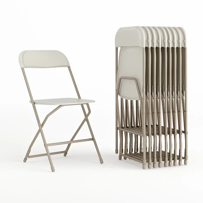 Plastic Folding Chair - 10 Pack 650LB Weight Capacity - Event Chair