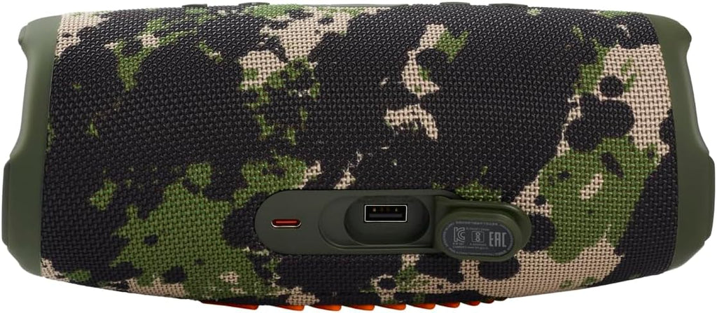 JBL Charge 5 Bluetooth-Lautsprecher in Schwarz – Wasserfeste, portable Boombox mit integrierter Powerbank – Eine Akku-Ladung für bis zu 20 Stunden kabellosen Musikgenuss