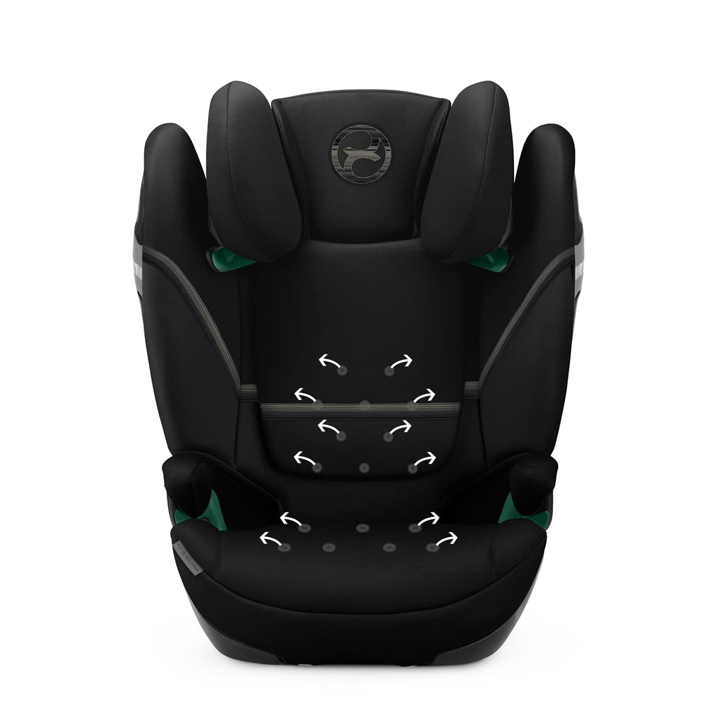 CYBEX Gold Kindersitz Solution S2 i-Fix, Für Autos mit und ohne ISOFIX, 100 - 150 cm, Ab ca. 3 bis 12 Jahre (15 - 50 kg), Lava Grey