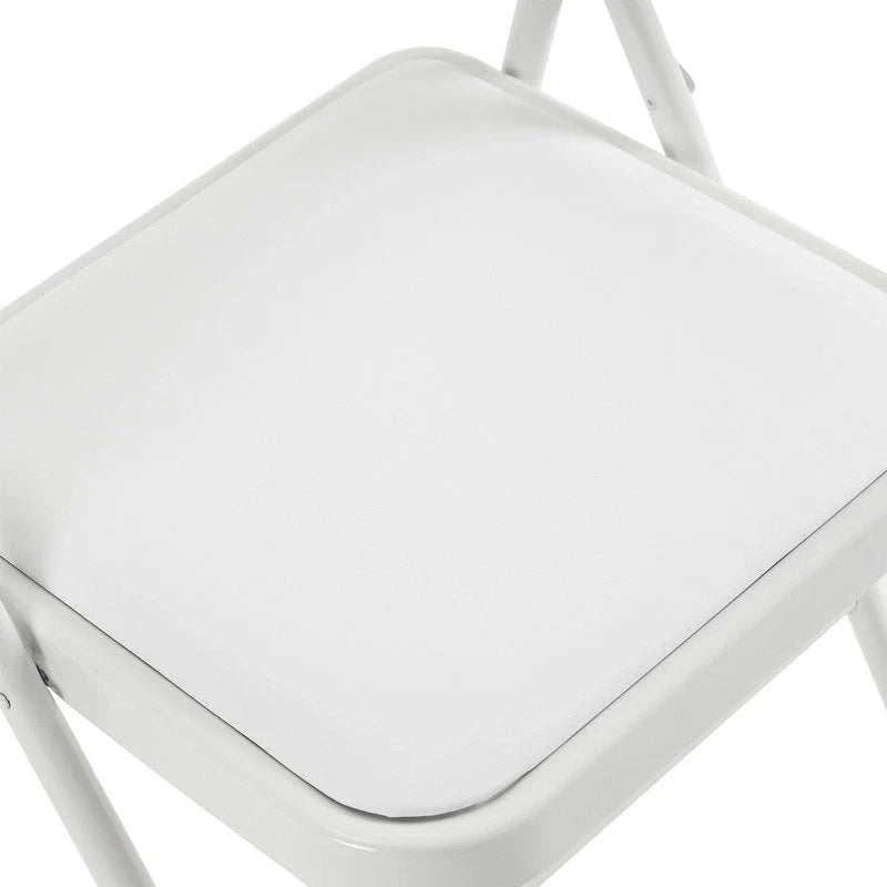 Elegant Foldable Iron & PVC Chairs for Convention & Exhibition White