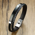 Unique Sew Lines Leather Bracelet